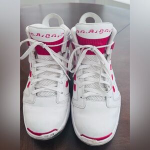 Jordan 6-17-23 White Fire Red DC7330-106 Leather High Top Men's Athletic Sneaker